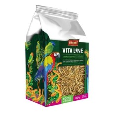 VITAPOL Larven der Weißen Fliege für Papageien und exotische Vögel 80g