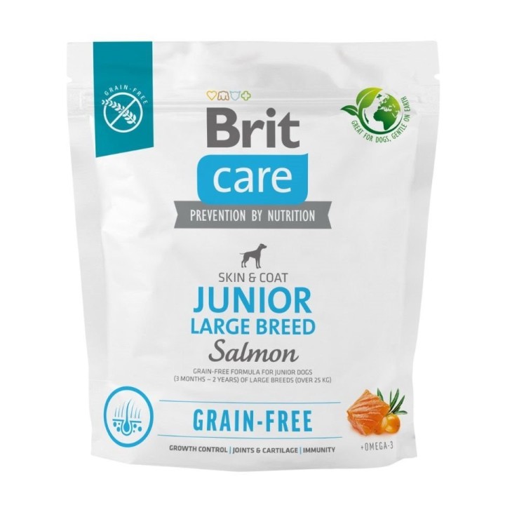 BRIT Care Grain-free Junior Large Breed Trockenfutter mit Lachs 1 kg