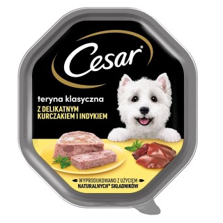 CESAR 150 g Nassvollnahrung für ausgewachsene Hunde: Terinne mit zartem Huhn und Truthahn