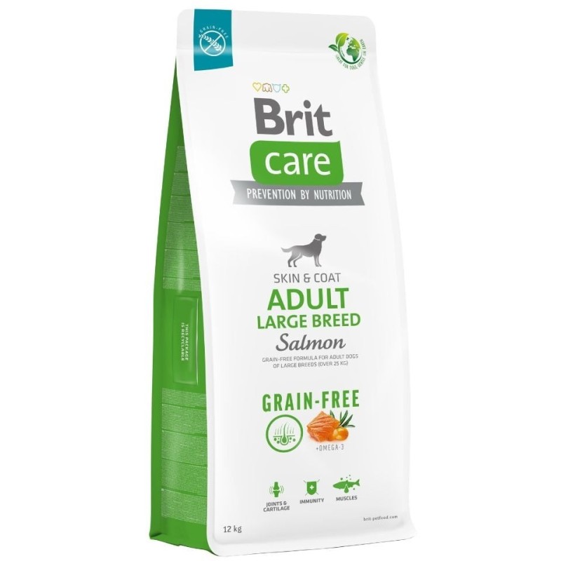 BRIT Care Grain-free Adult Large Breed Salmon 12kg getreidefreies großes Hundefutter Lachs