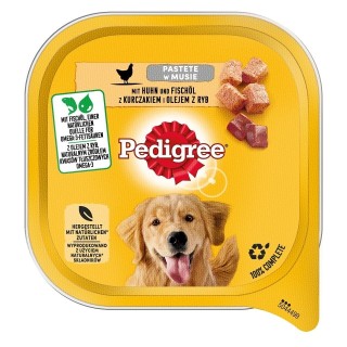 PEDIGREE Adult 300 g Hundenassfutter mit Huhn und Fischölmousse