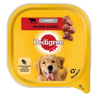 PEDIGREE Adult 300 g Nassfutter für Hunde mit Rindfleisch und Leber in Mousse