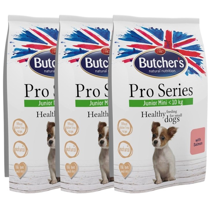 BUTCHER'S ProSeries Junior Mini mit Lachs 3x800g