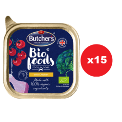 BUTCHER'S BIO foods Hühnerpastete für Hunde 15x150 g