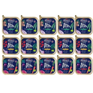 BUTCHER'S BIO foods Mix: Putenpastete, Rindpastete, Hühnerpastete 15x150 g