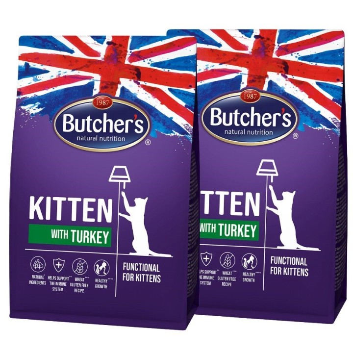 BUTCHER'S Functional Cat Kitten für Kätzchen mit Pute 2x800 g