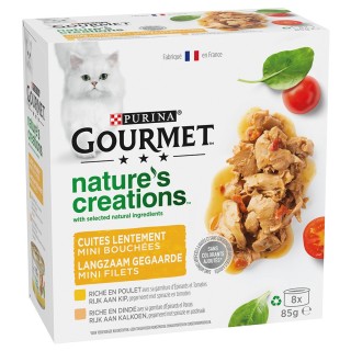 Gourmet Nature's Creations 8 x 85 g - Huhn & Truthahn