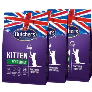 BUTCHER'S Functional Cat Kitten für Kätzchen mit Pute 3x800 g