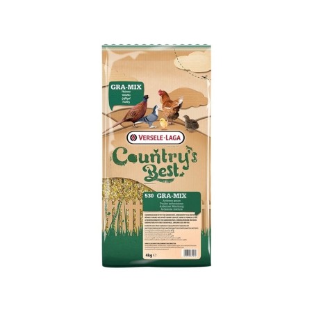 VERSELE-LAGA Country's Best Gra-Mix Ardennes 4kg Mischung für Ziergeflügel mit geschrotetem Mais, Sonnenblumenkernen und Erbs