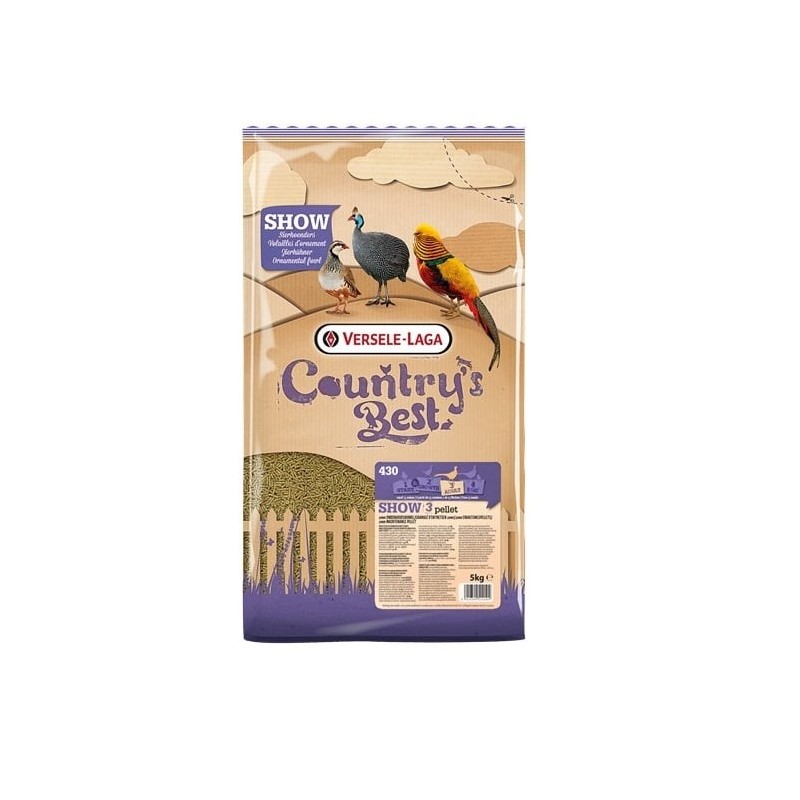 VERSELE-LAGA Country's Best Show 3 Pellet 5 kg 3mm Pellets für Ziervögel ab 13 Wochen