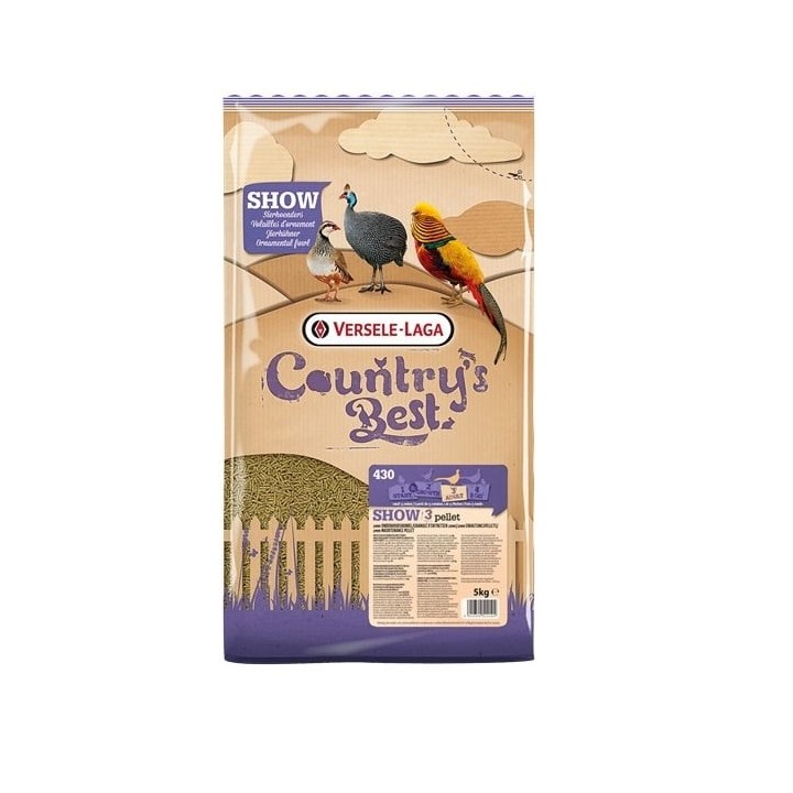 VERSELE-LAGA Country's Best Show 3 Pellet 5 kg 3mm Pellets für Ziervögel ab 13 Wochen