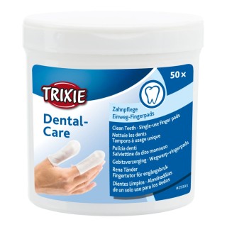 TRIXIE Dental Care saubere Zähne Reinigung Fingerpads 50 Stück