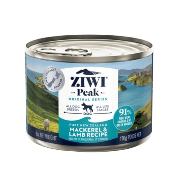 ZIWIPEAK Dog Original Series Makrele und Lamm Nassfutter für Hunde 170 g
