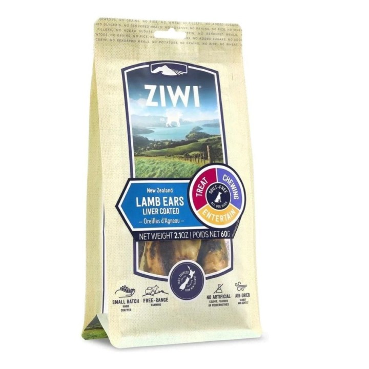 ZIWIPEAK Dog Treats Lammohren Hundeleckerlis 60 g
