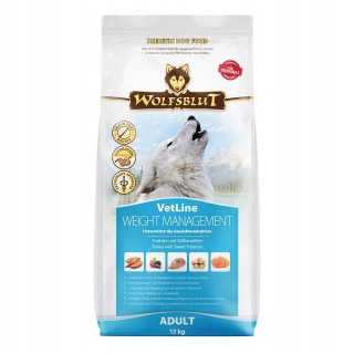 WOLFSBLUT VetLine Weight Management Diätfuttermittel für Hunde zur Gewichtskontrolle 12 kg