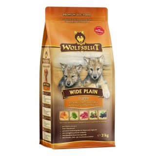 WOLFSBLUT Wide Plain Puppy Trockenfutter für Welpen mit Pferdefleisch und Süßkartoffeln 12,5 kg