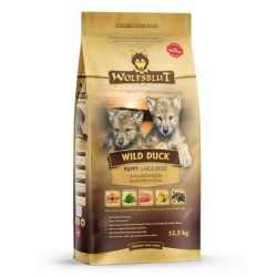 WOLFSBLUT Wild Duck Large Breed Puppy Welpentrockenfutter für große Rassen mit Ente 12,5 kg