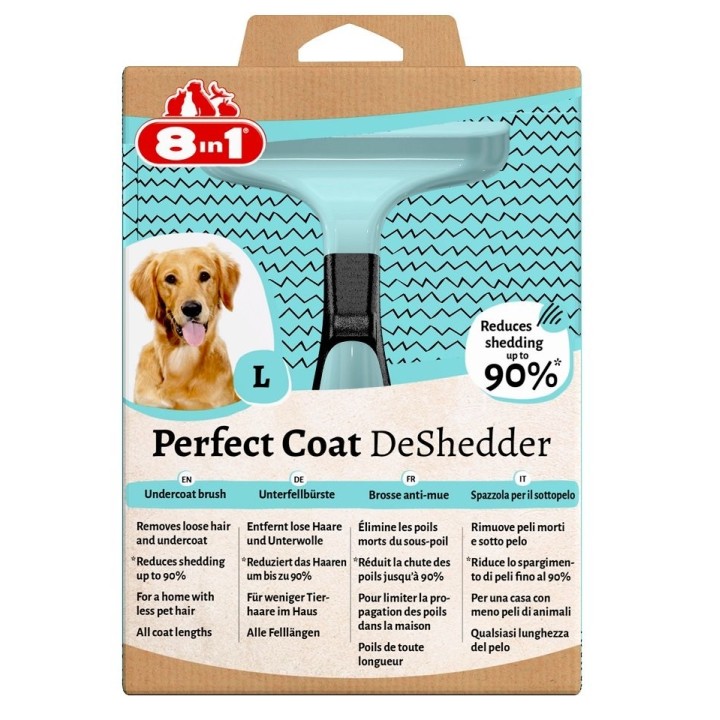 8IN1 Perfect Coat DeShedder Dog L