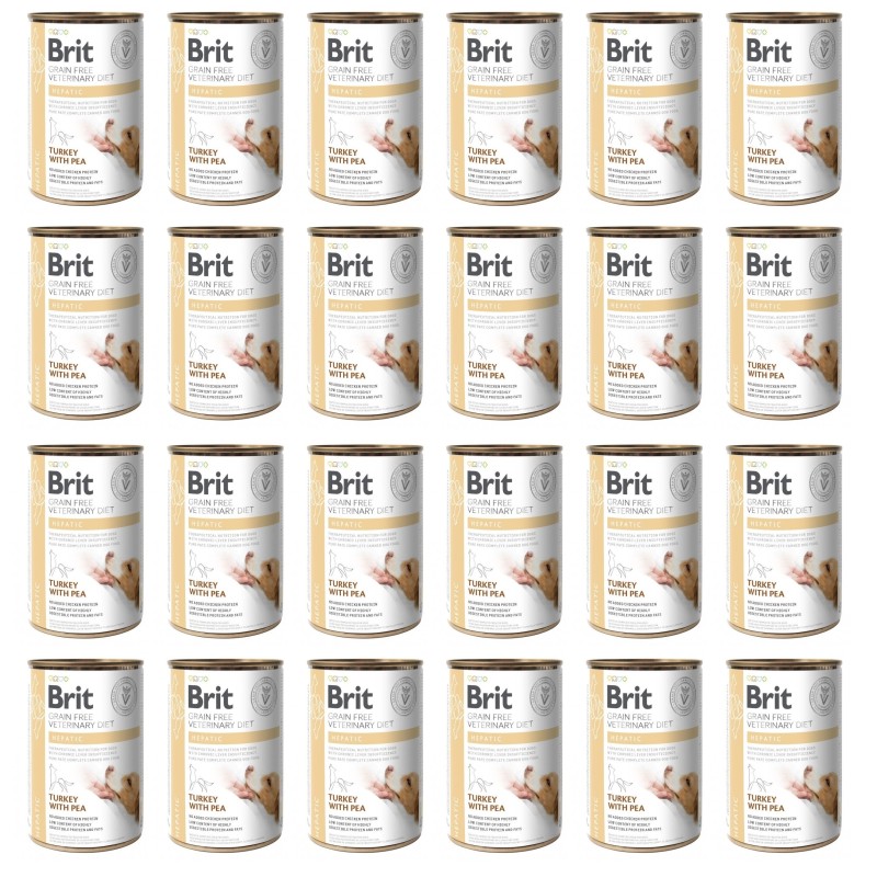 BRIT Veterinary Diet Hepatic Turkey&amp,Pea 24x400 g