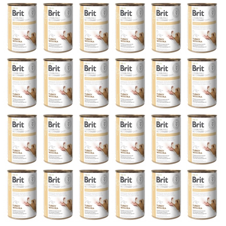 BRIT Veterinary Diet Hepatic Turkey&amp,Pea 24x400 g