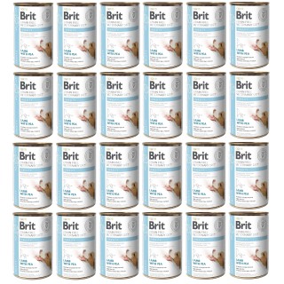 BRIT Veterinary Diet Obesity Lamb&amp,Pea Fettleibigkeitsfutter für Hunde 24x400g