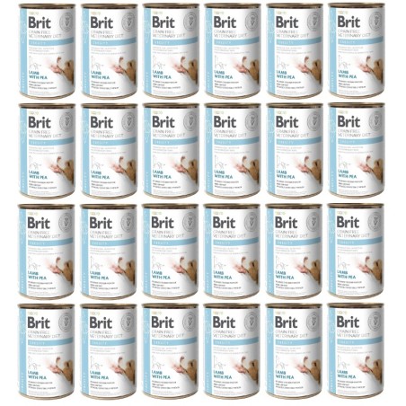 BRIT Veterinary Diet Obesity Lamb&amp,Pea Fettleibigkeitsfutter für Hunde 24x400g