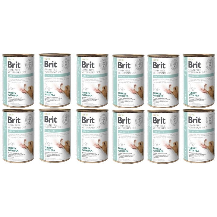 BRIT Veterinary Diet Struvite Turkey&amp,Pea 12x400 g