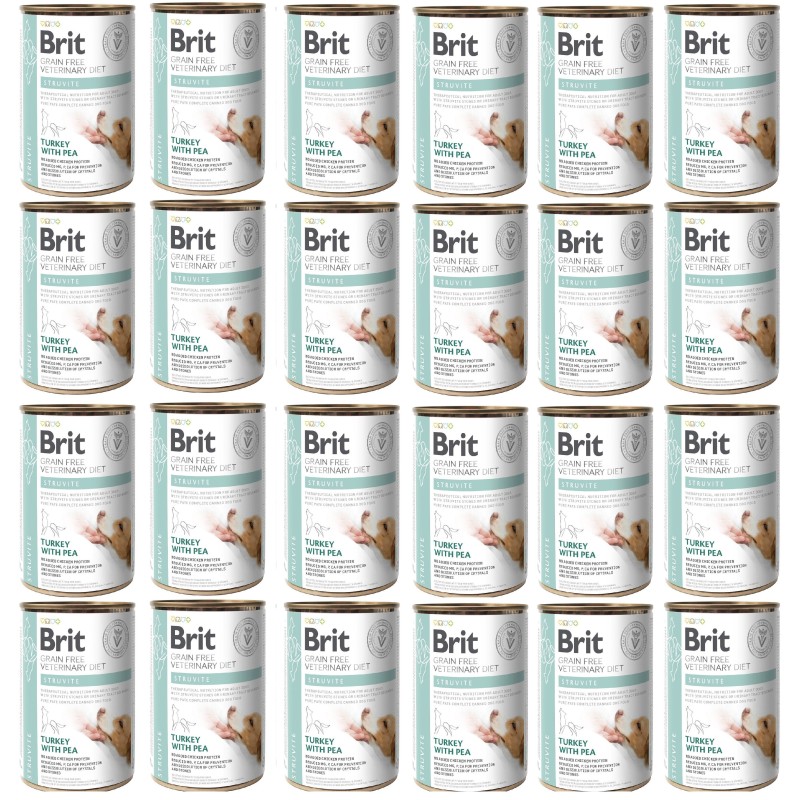 BRIT Veterinary Diet Struvite Turkey&amp,Pea bei Harnwegserkrankungen für Hunde 24x400g