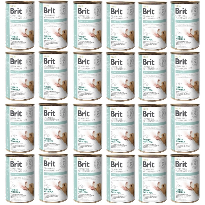 BRIT Veterinary Diet Struvite Turkey&amp,Pea bei Harnwegserkrankungen für Hunde 24x400g