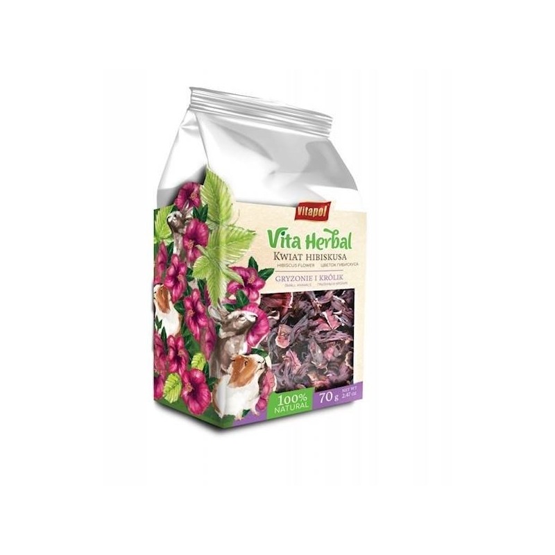 VITAPOL Vita Herbal für Nagetiere und Kaninchen, Hibiskus 70g