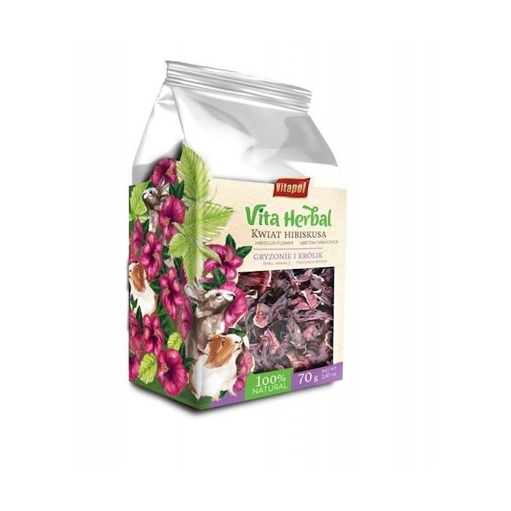 VITAPOL Vita Herbal für Nagetiere und Kaninchen, Hibiskus 70g