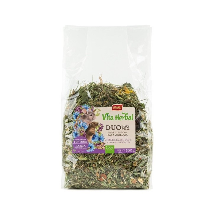 VITAPOL Vita Herbal Duo Snack Kräuterwiese für Chinchillas und Nachtschwalben 500 g