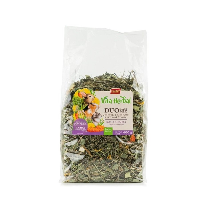 VITAPOL Vita Herbal Duo Snack Gemüsewiese für Nager und Kaninchen 400 g
