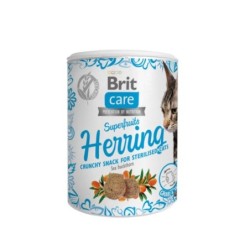 BRIT Care Cat Snack Superfruits MIX Geschmacks 6x100 g Hering und Lachs nach Sterilistaion