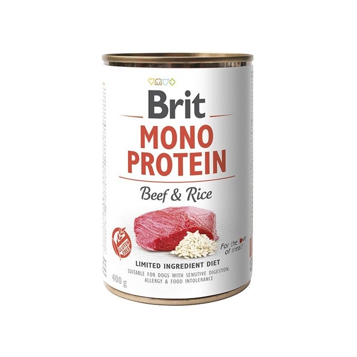 BRIT Mono Protein Beef &amp, Rice 12x400 g Rind und Reis