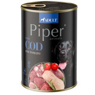 DOLINA NOTECI PIPER Nassfutter mit Kabeljau und Tomate für Hunde 400 g