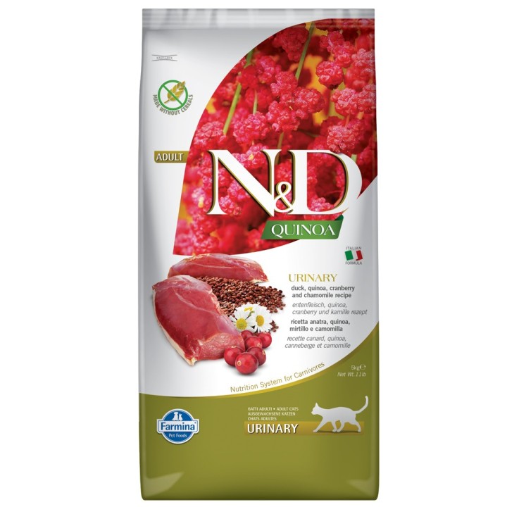 Farmina N&D Quinoa Urinary Ente, Quinoa, Cranberry & Kamille Adult - 5 kg