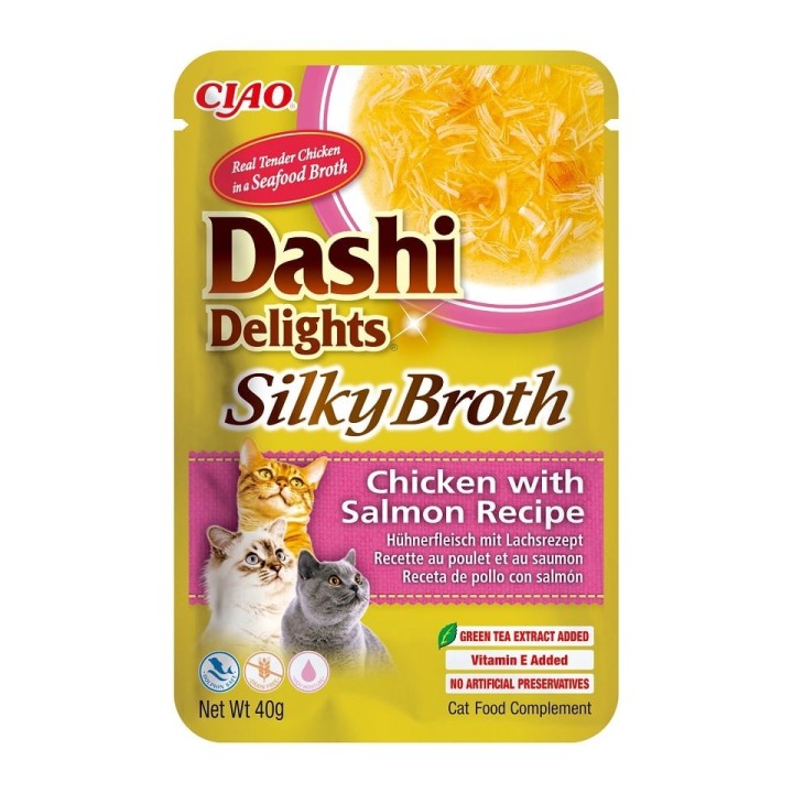 INABA Cat Dashi Delights Silky Broth Huhn und Lachs 40g