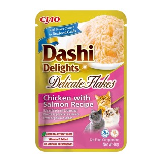 INABA Cat Dashi Delights Delicate Flakes Huhn und Lachs 40g