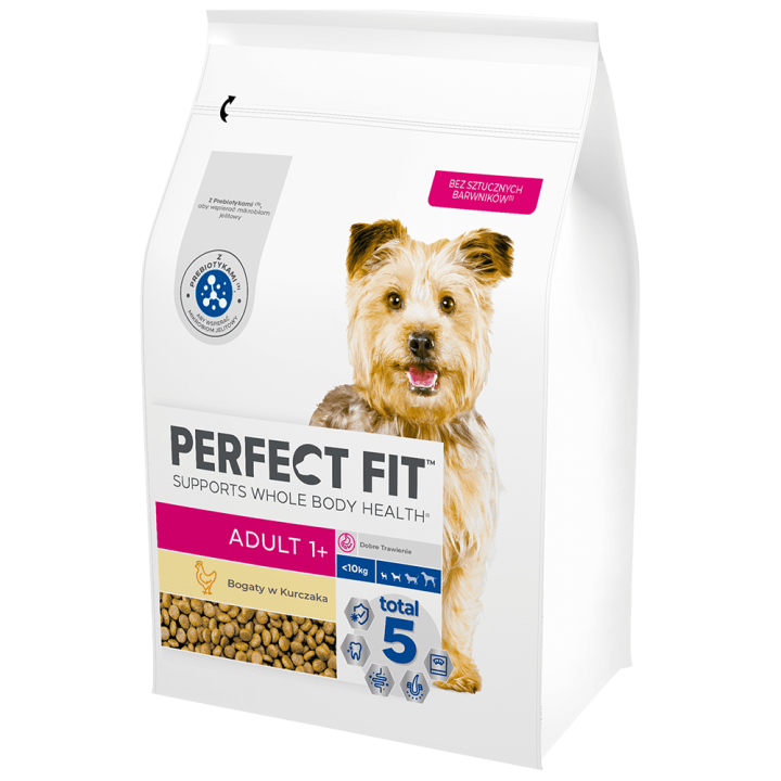 PERFECT FIT Adult 1+ Trockenfutter mit Huhn adulte Hunde kleine Rassen 2,6 kg