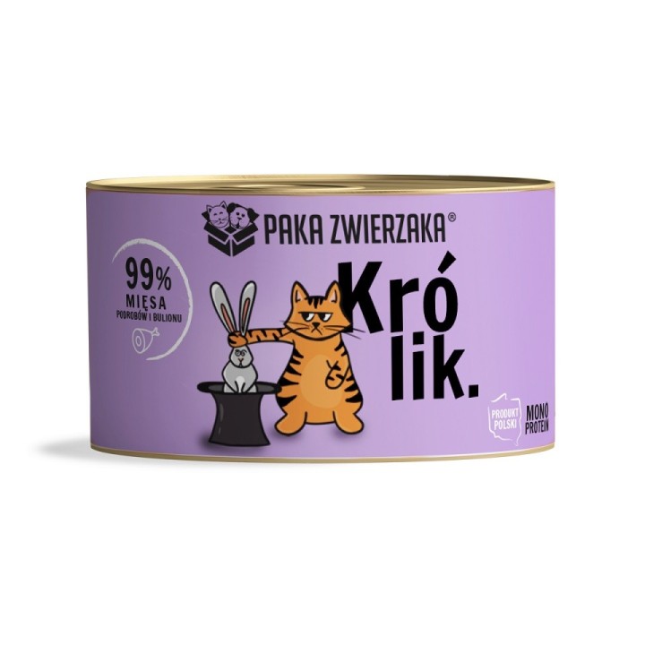 PAKA ZWIERZAKA Kaninchen Nassfutter für Katzen 200 g