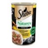 SHEBA 400 g Nature's Collection: Nassvollnahrung für adulte Katzen Geflügel Cocktail mit Leber und Fischöl, garniert mit Karo