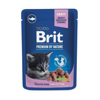 BRIT PREMIUM Pouch White Fish Kitten 24x100g mit weißem Fisch für Kätzchen