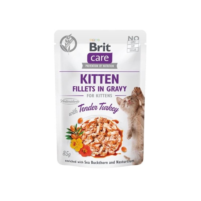 BRIT Care Fillets in gravy with tender turkey 24 x 85 g Truthahn in Sauce