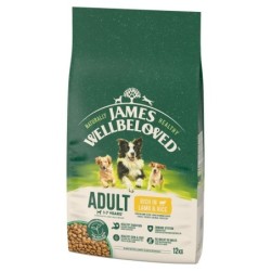 JAMES WELLBELOVED Adult 12 kg Trockenvollnahrung für ausgewachsene Hunde von 1-7 Jahren, reich an Lammfleisch und Reis