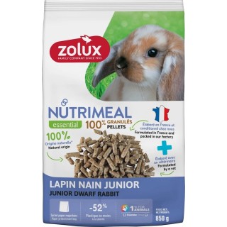 ZOLUX NUTRIMEAL 4 Zwergkaninchen-Pellets Junior 850 g
