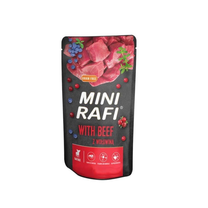 RAFI Mini Rindfleisch-Nassfutter für kleine Rassen 150 g
