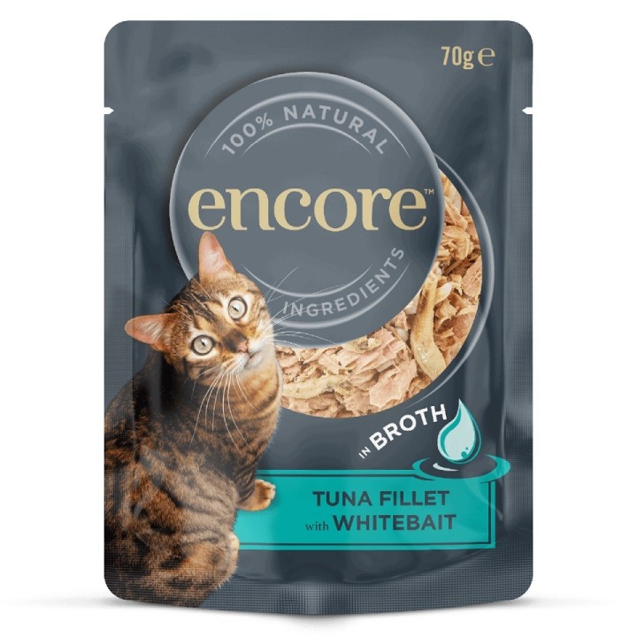 ENCORE Cat Weißer Thunfisch in Brühe für Katzen 16x70g