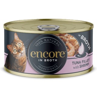 ENCORE Cat Thunfischfilet mit Krabben in Brühe für Katzen 16x70g