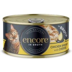 ENCORE Cat Huhn mit Käse in Brühe für Katzen 16x70g